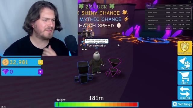 I Created The WORST Rumble Studios HELP BOT In BubbleGum Simulator (Roblox) смотреть онлайн