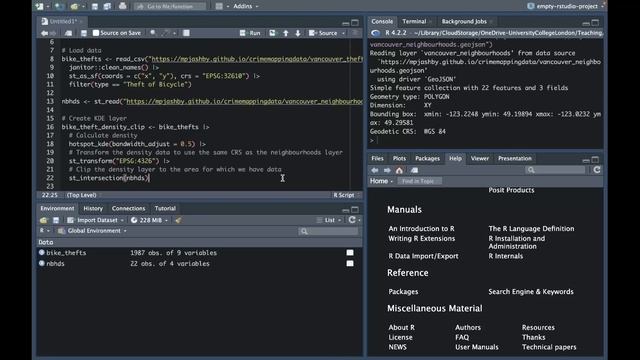 Making a density (KDE) map in R смотреть онлайн