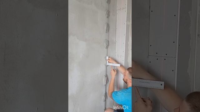 установка маяков!разберём последовательность! #внутренняяотделка #отделка