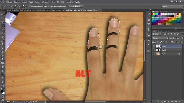 Tutorial De Photoshop CS/CC: Como Hacer Un Efecto De Dedo Cortado En Photoshop CS6 Como Cortar Dedo смотреть онлайн