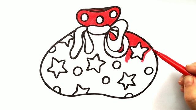 Как нарисовать МЕШОК ДЕДА МОРОЗА / Мультик раскраска МЕШОК С ПОДАРКАМИ / Нарисуй Ка смотреть онлайн