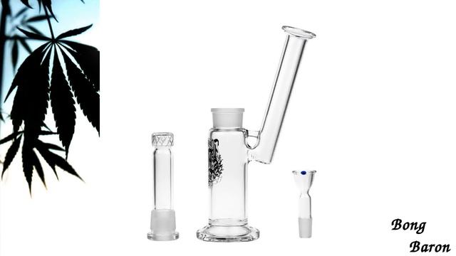 Glass Black Leaf Bong with Reinforced Slot Di смотреть онлайн