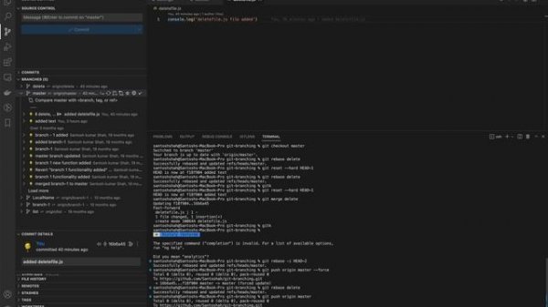 Delete last commit using git rebase