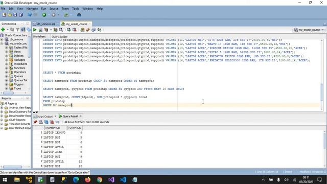 Como usar comandos GROUP BY, TECH e HAVING no Oracle смотреть онлайн