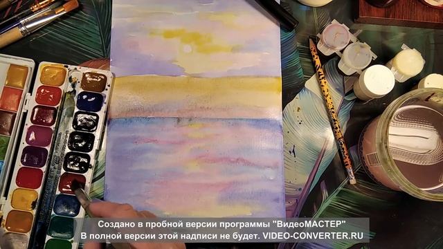 АКВАРЕЛЬНЫЙ ПЕЙЗАЖ АВГУСТ ЧАСТЬ 1 смотреть онлайн