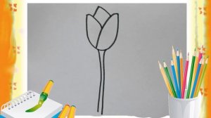 Рисование для детей 3-4 лет Давай нарисуем Цветок