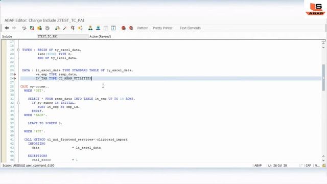 Copy Excel Data to clipboard and paste in Table Control in SAP ABAP Module Pool Programming смотреть онлайн