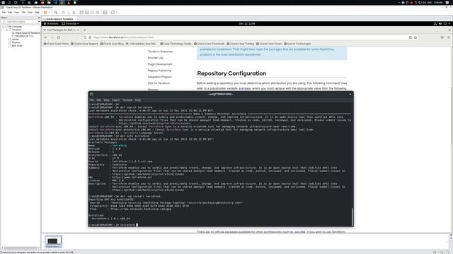 Установка Terraform & Visual Studio Code в ORACLE Linux 8.5 смотреть онлайн