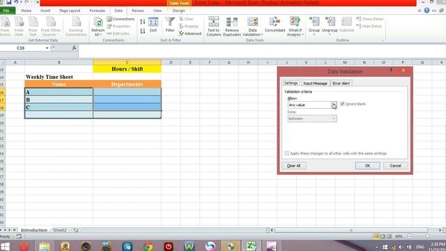 Data Validation List (EXCEL) смотреть онлайн