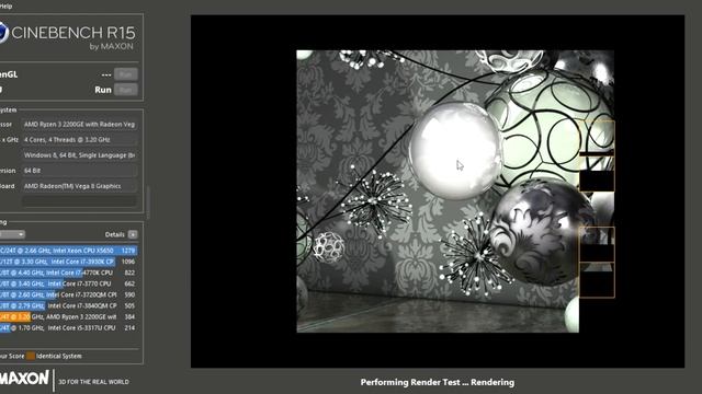 CINEBENCH R15 AMD Ryzen 2200GE All in One Lenovo 620 смотреть онлайн