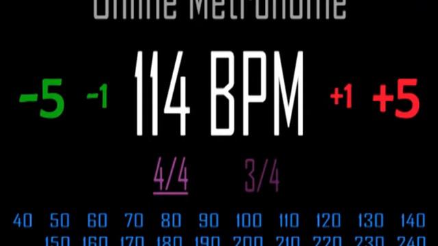 Metronomo Online - Online Metronome - 114 BPM 4/4 смотреть онлайн