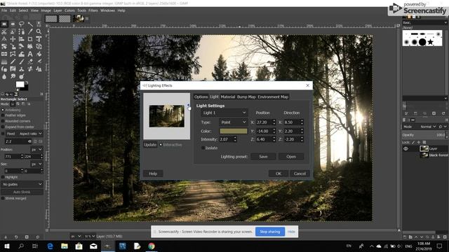 GIMP for light and shadow (Lighting Effects) смотреть онлайн