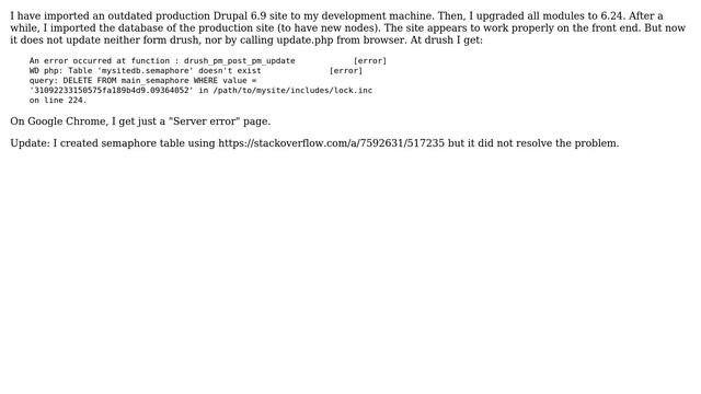 Drupal: Table 'main_semaphore' doesn't exist (2 Solutions!!) смотреть онлайн