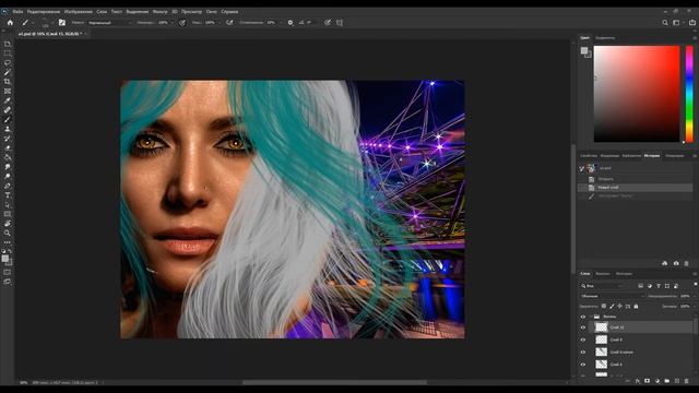 Крутая обработка фотографии в photoshop в стиле Speed art смотреть онлайн