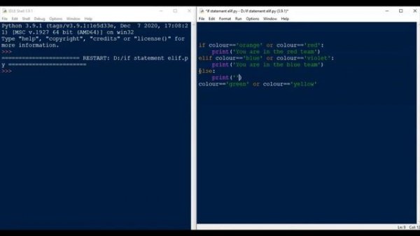 L1 - Wk 8 - V3 - If-elif-else statement | Logical operator string variable | Python for students