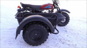 Мотоцикл Скаут-3 с боковым грузовым прицепом