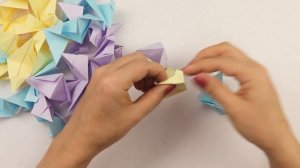Кусудама оригами | Кусудама шар Звезда | Модульное оригами | Origami kusudama Star