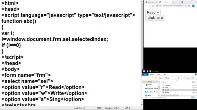 Learn Javascript: Working with Select Control - Custom message смотреть онлайн