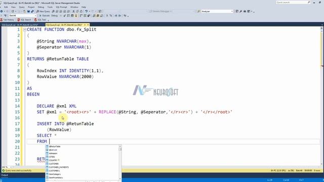 AH-005. Ad-Hoc Reporting SQL Split Function with XML смотреть онлайн