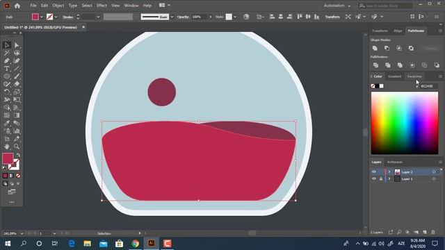 Lab Bottle tutorial in Adobe Illustrator 2020 смотреть онлайн