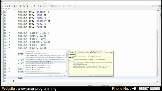 TreeMap in Java Methods Practical || Java Collections Framework by Deepak смотреть онлайн
