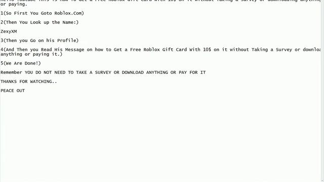 How to Get A Free Roblox Gift Card With 10$ On It (No Survey Or Download Required) смотреть онлайн