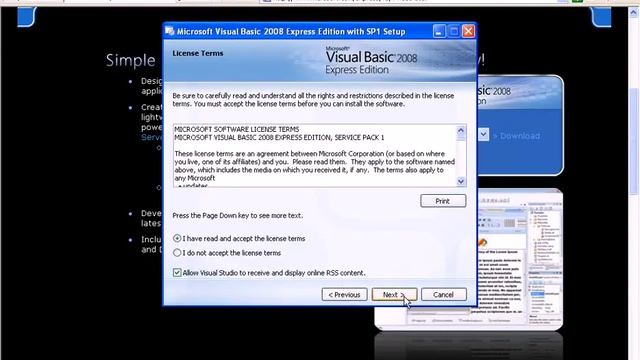 Installing Visual Basic Express 2008 - Windows XP смотреть онлайн