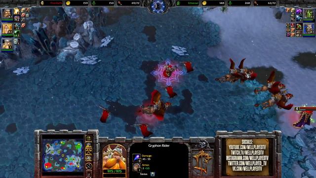 ВРЫВ ПАЛАДИНА И ГРИФОНОВ: Thorzain (Hum) vs Hitman (Orc) Warcraft 3 Reforged смотреть онлайн