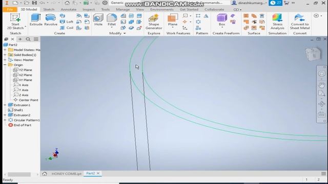 HONEY COMB PATTERN IN AUTODESK INVENTOR | AUTODESK INVENTOR TUTORIAL | 3D MODELING смотреть онлайн