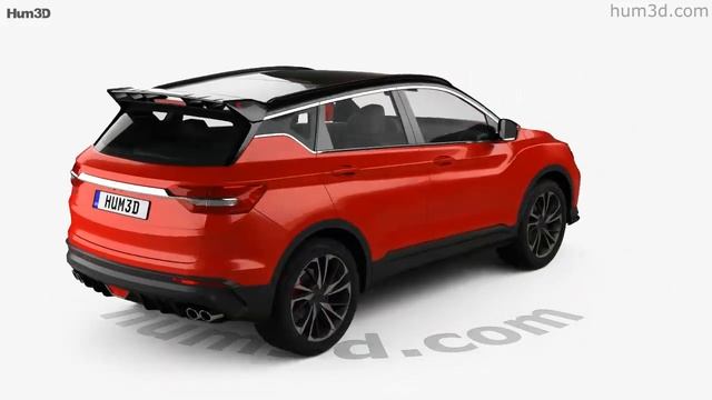 Geely Binyue Sport 2018 3D model by Hum3D.com смотреть онлайн