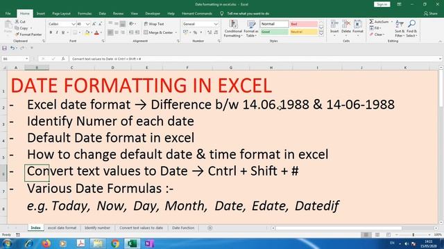 || Date Formatting in Excel || смотреть онлайн