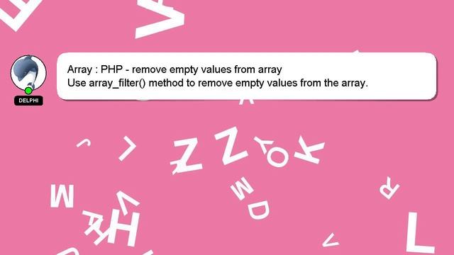Array : PHP - remove empty values from array смотреть онлайн