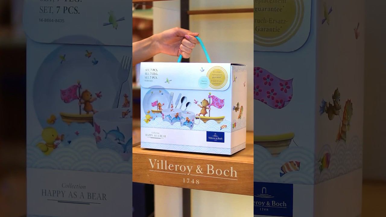 Детский набор посуды Happy Bear для маленьких ценителей #набор смотреть онлайн