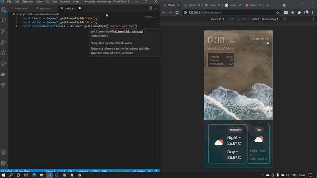 How to make Weather App using Openweathermap API | Javascript - Responsive Website смотреть онлайн