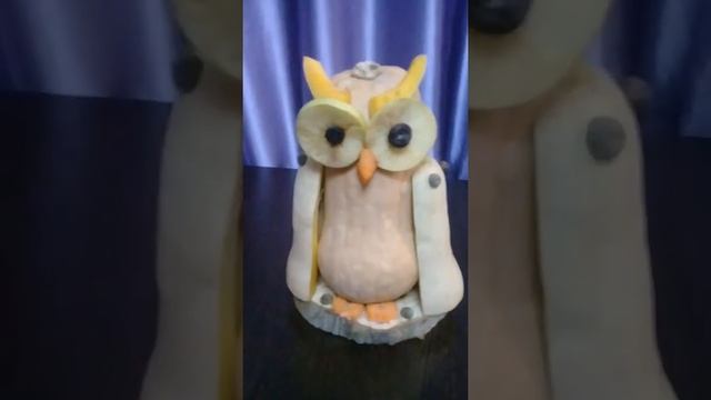 Поделка из тыквы Филин
