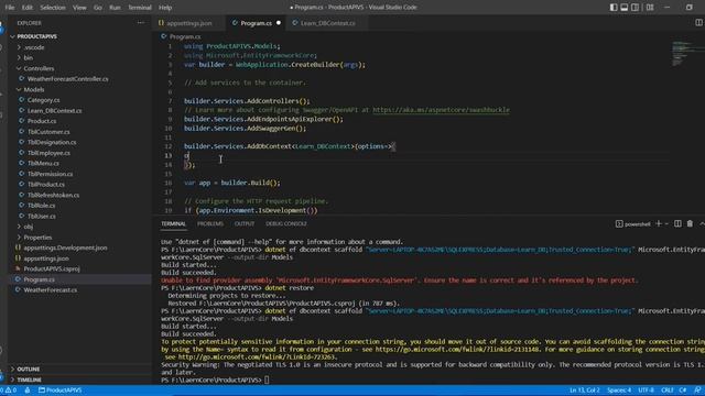 Dot NET Core Web API using VS Code (Entity Framework DB First + CRUD Actions + Testing with Swagger смотреть онлайн