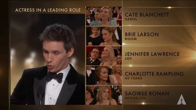 Brie Larson Wins Best Actress | 88th Oscars (2016)