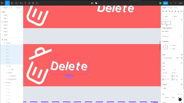 how to create Delete button animation in #figma смотреть онлайн