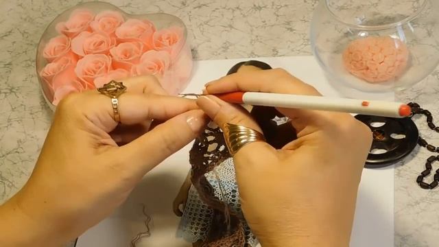 Ажурная кокетка к трендовому платью по мотивам платья Аннабель. Часть 1/ Knitting summer dress смотреть онлайн