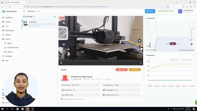 Monitor 3D Printing Job смотреть онлайн