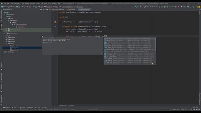 AutoCompleteTextView - Android Studio Tutorial смотреть онлайн