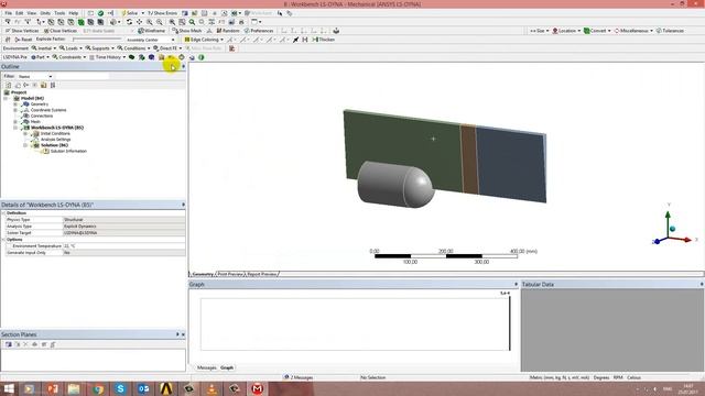 Моделирование пробивания в ALE постановке с помощью LS-DYNA и ANSYS Workbench смотреть онлайн
