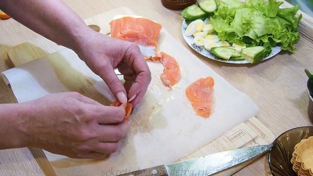 Тарталетки с Красной Рыбой и Икрой. Вкусные тарталетки с начинкой – Рецепт для Праздничного Стола смотреть онлайн