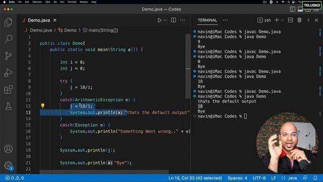 #80 Exception throw keyword in Java смотреть онлайн