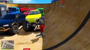 СПУСК БЕЗ ТОРМОЗОВ ПРОТИВ РАЙЛЮХИ НА РУССКИХ МАШИНАХ ПО ТРАМПЛИНУ 🔥 ГТА 5 МОДЫ БУЙВОЛСОН