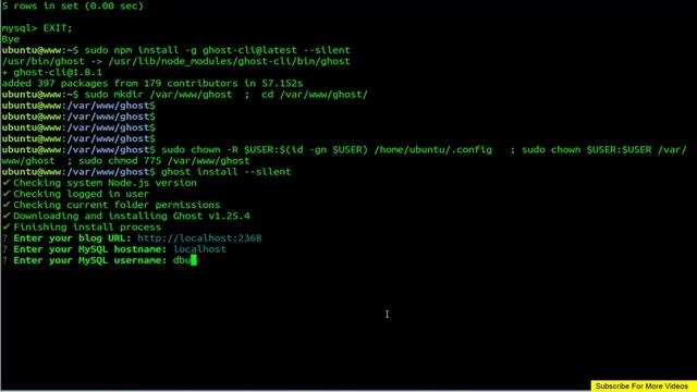 How To Setup Deploy Ghost Blog with Nginx on Ubuntu 18.04 LTS смотреть онлайн