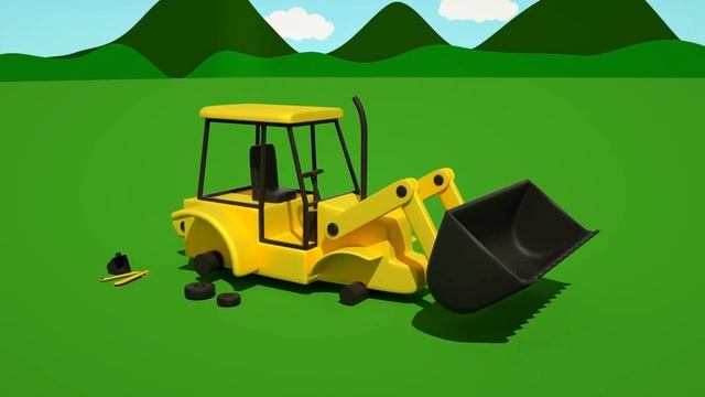 Build #excavator, Tractor, Mixer Truck, Bulldozer - Learn Colors With Surprise Eggs For Kids
