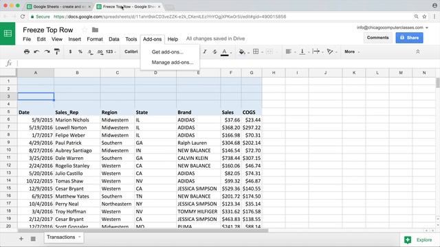 Google Sheets - Freeze Rows And Columns Tutorial, How To Freeze Single Or Multiple Rows Or Columns