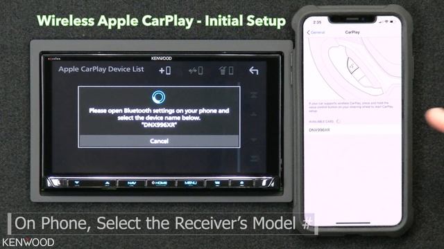 KENWOOD Wireless Apple CarPlay Initial Setup смотреть онлайн