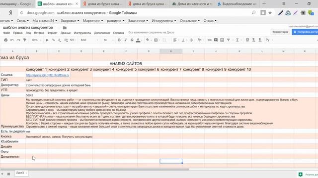 Анализ сайтов конкурентов и рекламных кампаний в яндекс директ смотреть онлайн